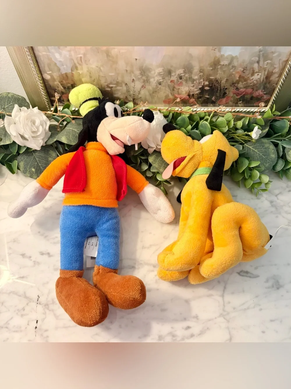 Lot of 4 Disney Plushies Mickey, Minnie, Goofy & Pluto